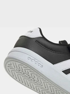 Noir/Blanc - adidas Grand Court 3.0 Baskets enfant à lacets élastiques