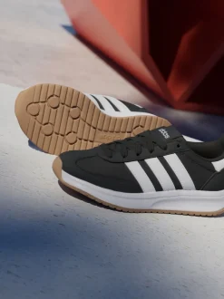 Noir/Blanc - adidas Run 70s 2.0 Baskets Dentelle Junior