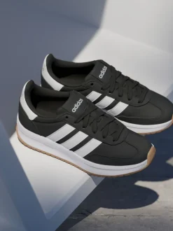 Noir/Blanc - adidas Run 70s 2.0 Baskets Dentelle Junior