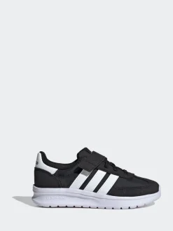 Noir/Blanc - adidas Run 70s 2.0 Baskets enfant à crochets et boucles