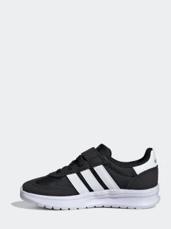 Noir/Blanc - adidas Run 70s 2.0 Baskets enfant à crochets et boucles