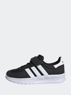 Noir/Blanc - adidas Run 70s 2.0 Baskets enfant à crochets et boucles