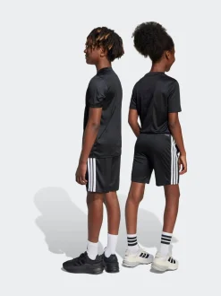 Noir/Blanc - adidas Train Essentials Ensemble T-shirt et short à 3rayures pour enfant