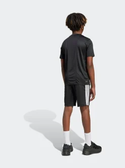 Noir/Blanc - adidas Train Essentials Ensemble T-shirt et short à 3rayures pour enfant