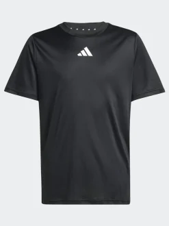 Noir/Blanc - adidas Train Essentials Ensemble T-shirt et short à 3rayures pour enfant