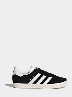 Noir/Blanc - Baskets adidas Originals Gazelle Lace Junior