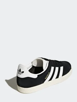 Noir/Blanc - Baskets adidas Originals Gazelle Lace Junior