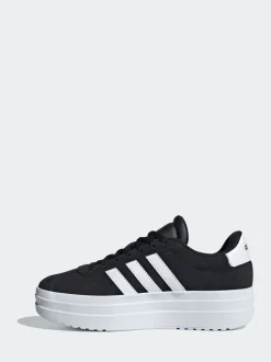 Noir/Blanc - Baskets adidas VL Court Bold Lace Junior
