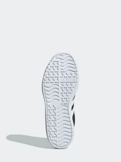 Noir/Blanc - Baskets adidas VL Court Bold Lace Junior