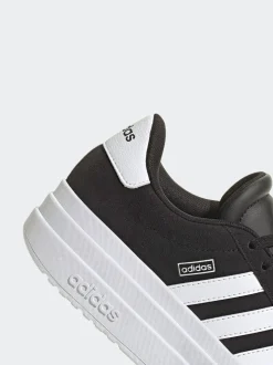 Noir/Blanc - Baskets adidas VL Court Bold Lace Junior