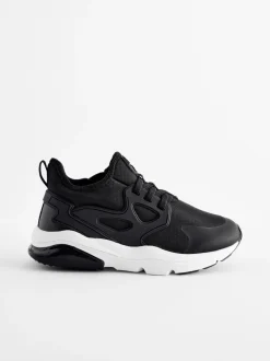 Noir/Blanc - Entraîneurs en dentelle élastique