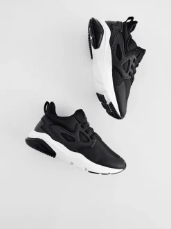 Noir/Blanc - Entraîneurs en dentelle élastique