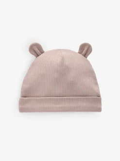 Noir/Blanc - Lot 3 bonnets à oreilles d’ours (0-18mois)