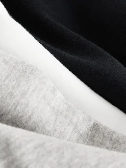 Noir/Blanc - Lot de 3 t-shirts décontractés smALLSAINTS Garçons à col rond