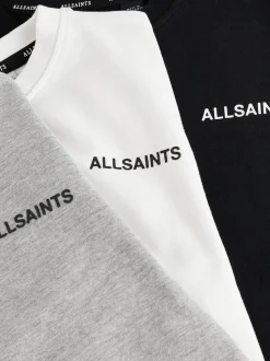 Noir/Blanc - Lot de 3 t-shirts décontractés smALLSAINTS Garçons à col rond