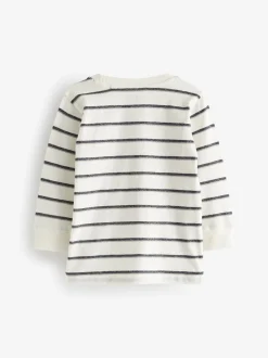 Noir/Blanc - Lot de 5 t-shirts à manches longues unis (3mois-7ans)