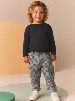 Noir/Blanc - Lot de 5 t-shirts à manches longues unis (3mois-7ans)