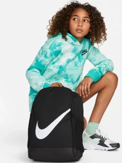 Noir/Blanc - Sac à dos Nike Brasilia imprimé sur l’ensemble