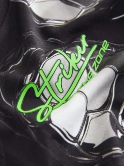 Noir/blanc football - T-shirt imprimé régulier à manches courtes (3-16ans)