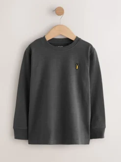 Noir/Blanc/Bleu - Lot de 8 T-shirts à manches longues et confortables (3-16ans)