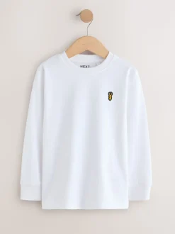 Noir/Blanc/Bleu - Lot de 8 T-shirts à manches longues et confortables (3-16ans)