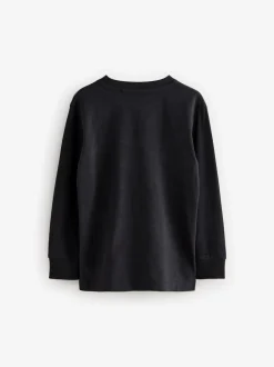 Noir/Blanc/Gris - Lot de 4 T-shirts à manches longues et confortables (3-16ans)