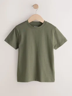 Noir/blanc/gris/kaki - Lot de 4 t-shirts à manches courtes (3-16 ans)