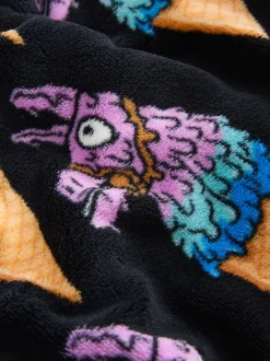 Noir/bleu Fortnite - Sweat à capuche avec couverture en polaire (5-13ans)