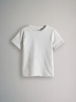 Noir/bleu marine/gris chiné/blanc - The Set lot de 8 t-shirts en coton à manches courtes