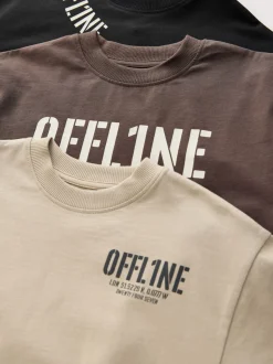 Noir/Brun - Lot de 3 pyjamas à jambes courtes (3-16ans) (3-16ans)