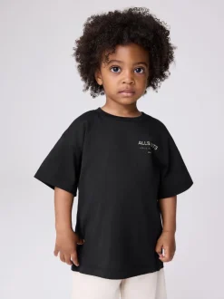 Noir/camouflage - T-shirt smALLSAINTS jeune oversize à Col rond