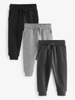 Noir/Charcoal/Gris - Lot de 3 joggings Soft Touch (3mois-7ans)