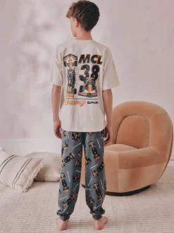 Noir/Crème McLaren - Pyjama à licence unique 100% coton (3-16ans)