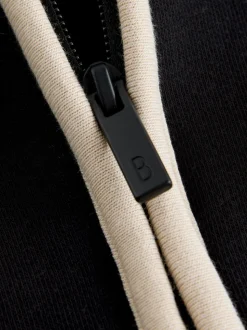 Noir/Ecru - Baker by Ted Baker Varsity 3 Pieces Sweat-shirt à capuche, T-shirt et Joggings Ensemble