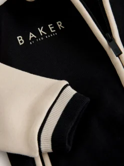 Noir/Ecru - Baker by Ted Baker Varsity 3 Pieces Sweat-shirt à capuche, T-shirt et Joggings Ensemble