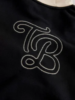 Noir/Ecru - Baker by Ted Baker Varsity 3 Pieces Sweat-shirt à capuche, T-shirt et Joggings Ensemble