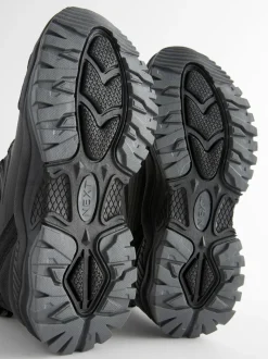 Noir/Gris - Bottines de marche imperméables