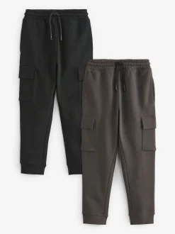 Noir/Gris - Lot de 2 joggings cargo (3-16ans)