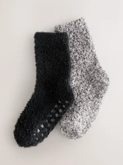 Noir/Gris - Paquet de chaussettes douillettes 2