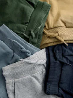 Noir/gris chiné/brun fauve - Lot de 5 joggings (3mois-7ans)