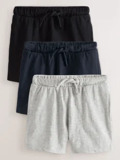 Noir/gris/bleu marine - Shorts légers Lot de 3 (3mois à7ans)