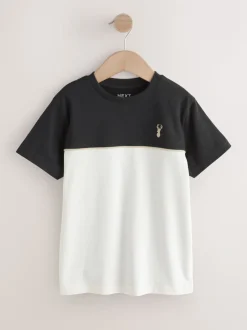 Noir/gris/ciment - Lot de 3 t-shirts color block à manches courtes (3-16ans)