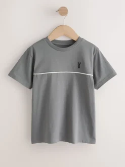 Noir/gris/ciment - Lot de 3 t-shirts color block à manches courtes (3-16ans)