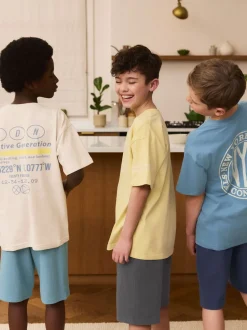 noir/gris/jaune - Pyjama court 3 Pack (3-16ans)