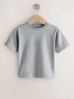 Noir/Gris/Marron/Beige Sable/Blanc - T-shirt Manches courtes 5 Pack (3mois-7ans)