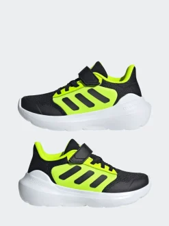 Noir/Jaune - adidas Tensaur Run 2.0 Baskets enfant à crochets et boucles