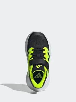 Noir/Jaune - adidas Tensaur Run 2.0 Baskets enfant à crochets et boucles