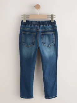 Noir/Marine - Lot de 2 jean extensible à taille élastique (3-16ans)