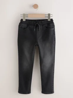 Noir/Marine - Lot de 2 jean extensible à taille élastique (3-16ans)