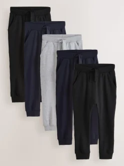 Noir/Marine/Gris - Lot de 5 joggings (3mois-7ans)